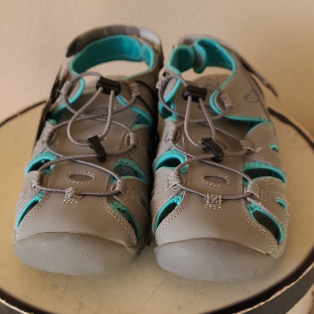 Eddie Bauer Gray and Teal Sport Sandals